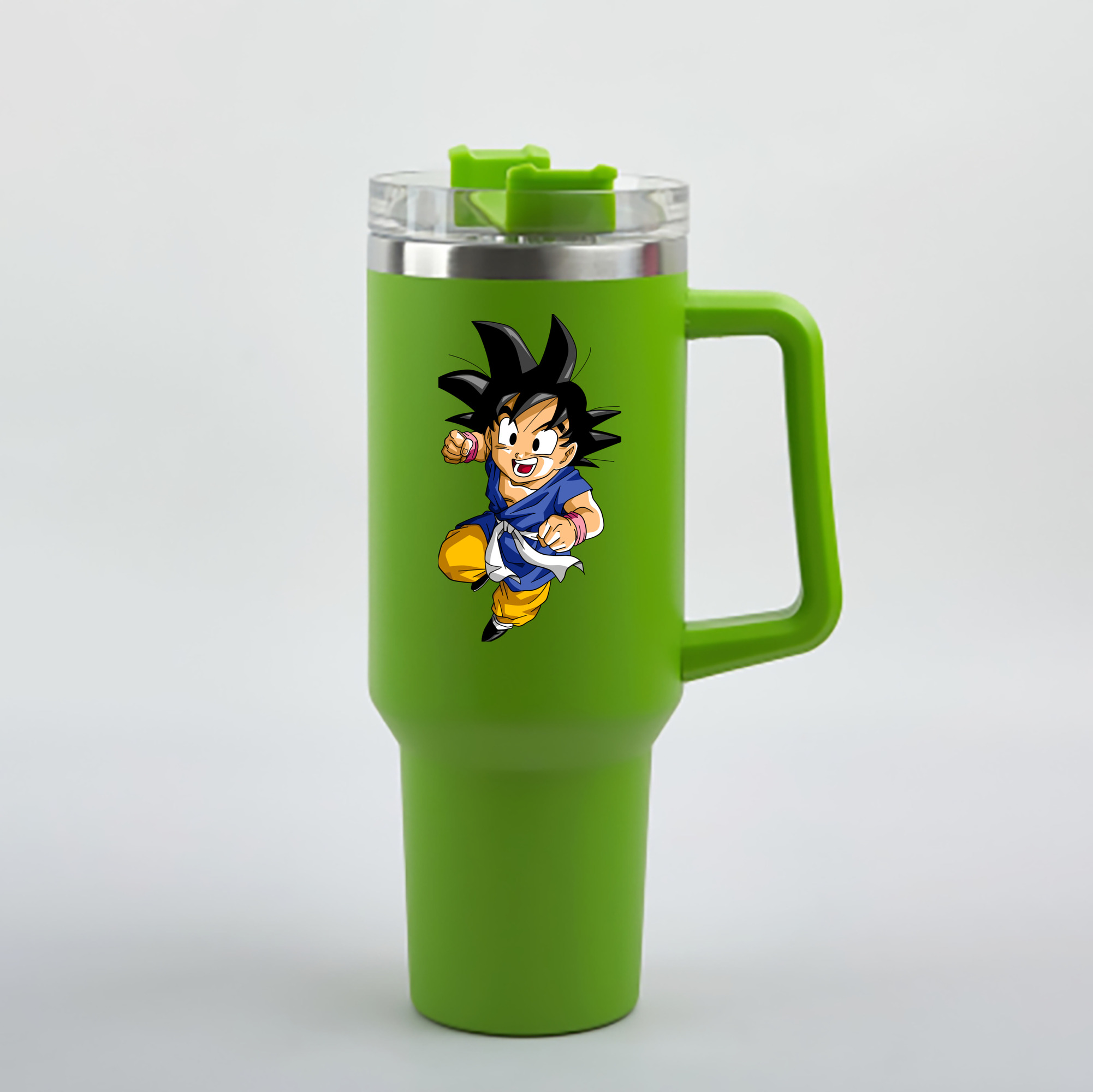 （画像用） ドラゴンボール 孫悟天 そん ごてん DRAGON BALL Son Goten 1200mL車用タンブラー - クリスタルステッカー（プラスチックストロー付き）